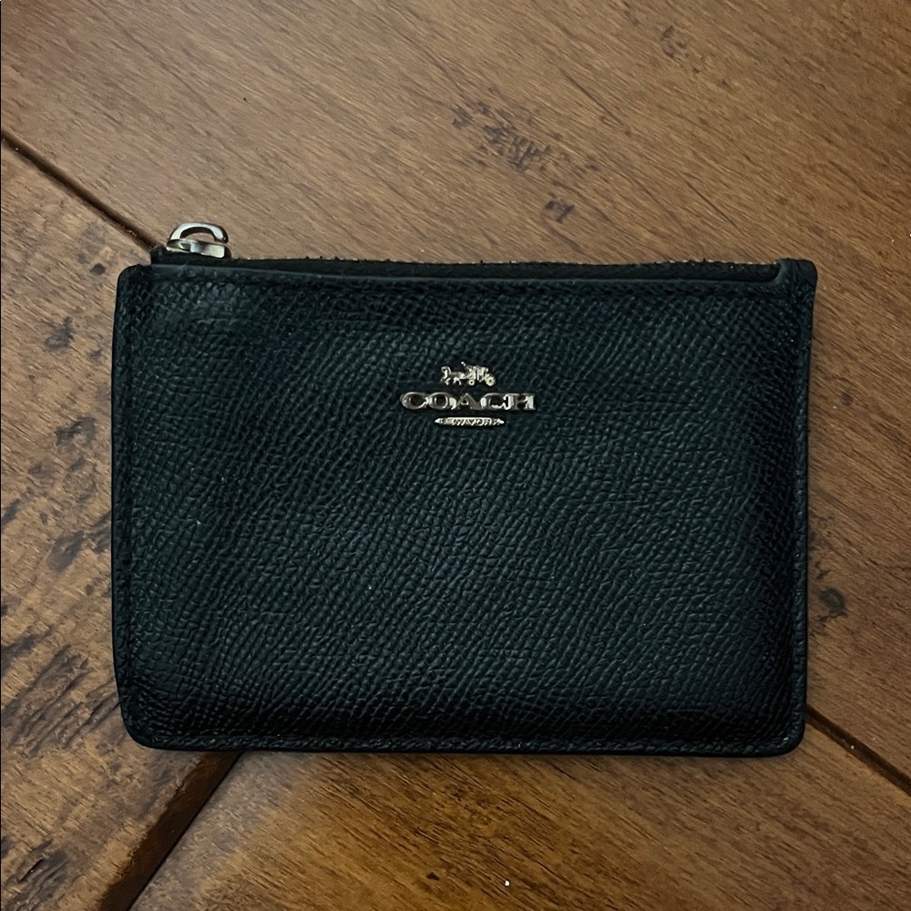 Coach Black Textured Leather Wallet